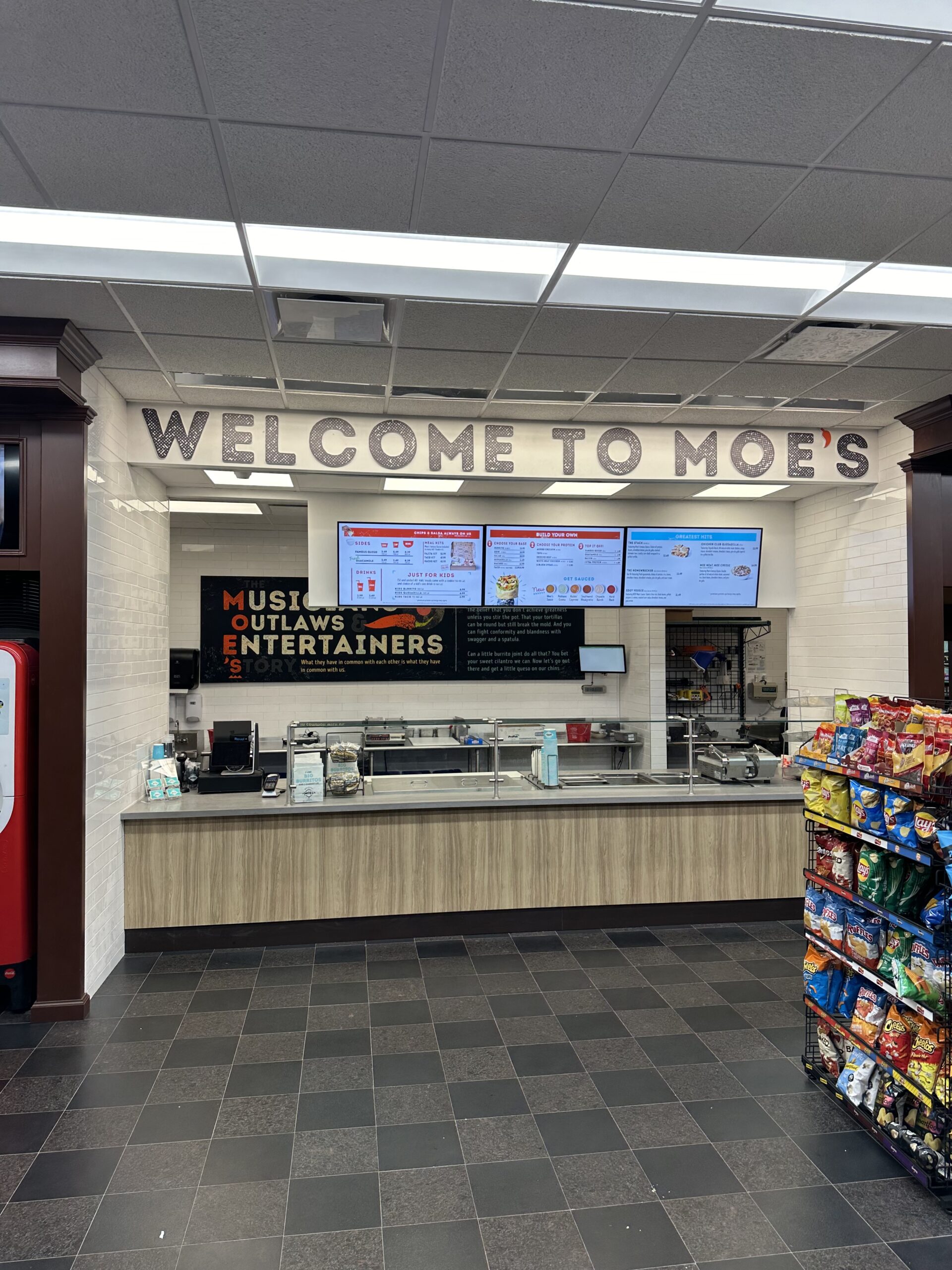 Moe's Travel Hub buildout
